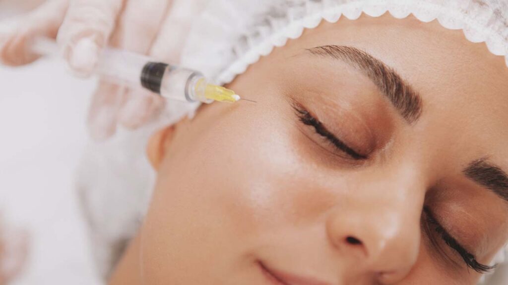 Woman receiving Botox treatment for wrinkles at Restorative Health of Colorado in Golden, CO